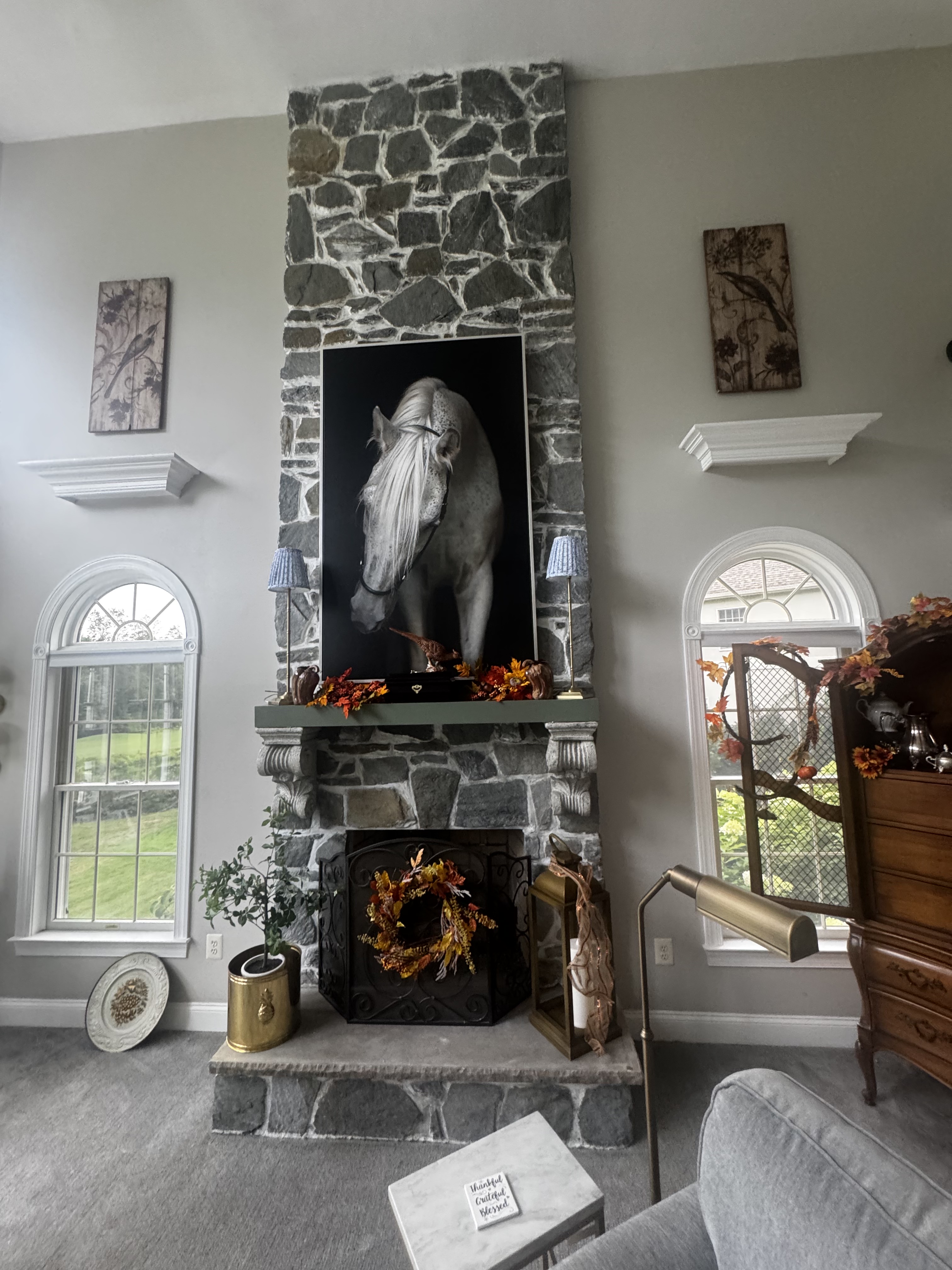 Stone Fireplace